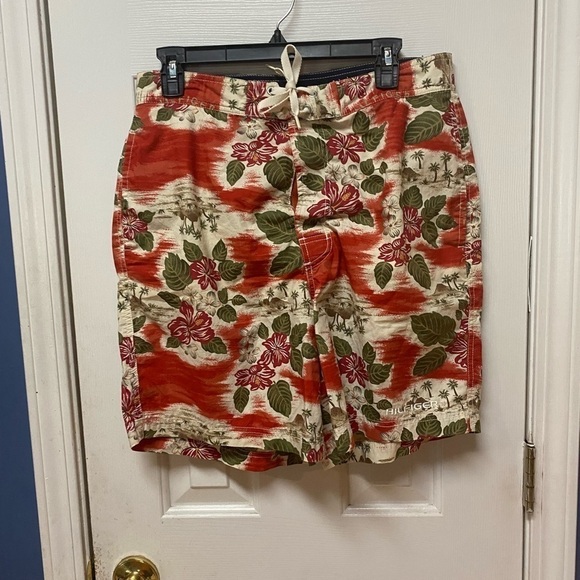 Tommy Hilfiger Mens Board Shorts Size Medium Hawaiian Swim Summer Shorts. - Picture 1 of 11